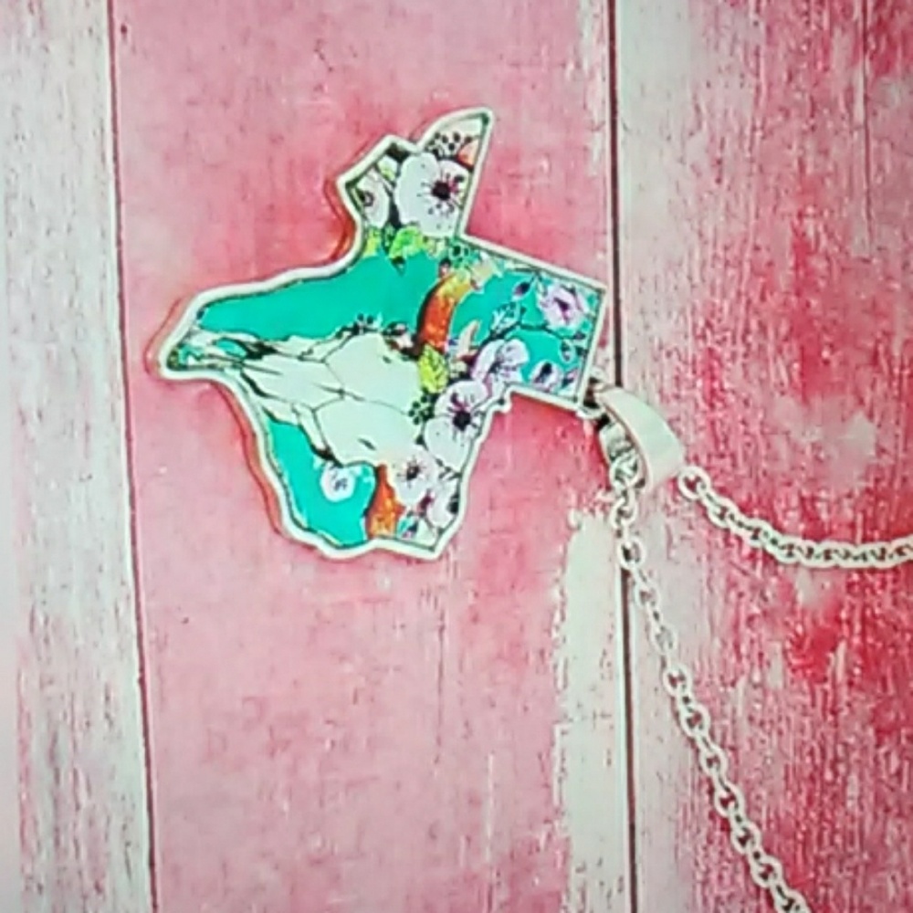 Floral Turquoise Texas Pendant